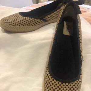 Adorable black polka dot UGG espadrilles